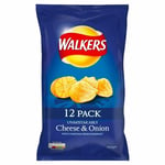 Walkers Cheese & Onion Crisps 25g x 12 per pack - (PACK OF 4)