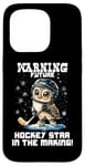 Coque pour iPhone 15 Pro Warning future hockey star in the making