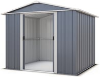 YardMaster Castleton Metal Apex Garden Shed - 8 x 7ft