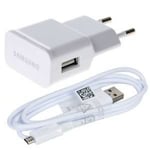 Samsung Chargeur Micro Usb De Recharge Et De Synchronisation Compatible Dans La Couleur Blanc Téléphones Portables Samsung