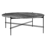 Gubi - Ts Coffee Table Ø105 x 40 cm Grey Emperador/Black - Soffbord - GamFratesi