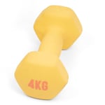 MYGA Hex Dumbbells - Single Neoprene & Cast Iron Hexagonal Dumbbell Hand Weights for Women and Men at Home & Gym - Weight: 4 kg