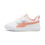 PUMA Mixte Enfant Courtflex V3 Dotty V PS, Puma White Deeva Peach, 35 EU