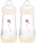 MAM Easy Start Self Sterilising Anti-Colic Baby Bottle Pack of 2 2 x 260 ml, MAM