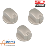 3x INDESIT OVEN COOKER KNOB GAS SWITCH SILVER INOX