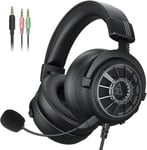 StarEngine S Casque Gaming, Casque Gamer PS4, Casque Filaire avec Microphone Détachable pour PC, PS4/PS5, Switch, Xbox One/Series X/S et Mobile avec Prise 3,5 mm