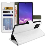 Vintage Series, flip wallet case for Samsung Galaxy S10 Lite – White