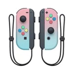 NS-switch vänster och höger handtag joycon handtag switch bluetooth handtag med fjärrväckning och handrem Pink and blue gradient color