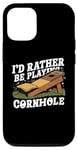 Coque pour iPhone 14 Cornhole Player Corn Toss Bean Bag