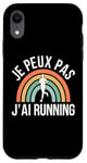 Coque pour iPhone XR humour Je Peux Pas J'Ai Running hommes