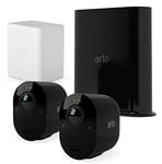 Arlo Ultra 2 Outdoor Smart Home Security Camera CCTV System and FREE extra Battery Pack bundle, 2 Camera kit, black, With Free Trial of Arlo Secure Plan
