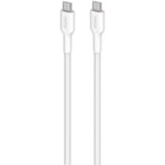 PURO Fabric Cable USB-C To USB-C 1 m, white