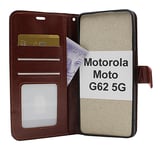 Crazy Horse Wallet Motorola Moto G62 5G (Brun)