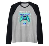 8th Birthday Gamer Gift Girl Age 8 Year Old Gaming Girls Raglan Baseball Tee