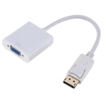 Câble adaptateur DP vers VGA DisplayPort mâle vers VGA femelle,convertisseur 1080P pour TV,ordinateur portable,ordinateur,budgétaire - Type WHITE #B