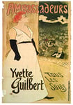 Lumartos, Vintage Poster Yvette Guilbert Tous Les Soirs, Print only, A4