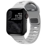 Nomad Sport Band - Bracelet de montre pour montre intelligente - 150 - 200 mm - gris lunaire - pour Apple Watch Hermès Series 9, Series 10, Series 8, Series 9, Ultra, Ultra 2