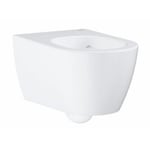 GROHE Cuvette WC suspendue, Essence Ceramic, sans rebord, traitement anti-calcaire et anti-bactérien Pure Guard, caréné, 3957