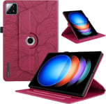 Coque Pour Tablette Xiaomi Pad 6s Pro 12.4"" 2024 Pu Cuir 360°Rotatif Multi-Angle Stand Flip Protection Housse Xiaomi Pad 6s Pro 12.4 Rotating Cover Tablette Etuis Xiaomi Pad 6s Pro,Rouge