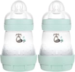 MAM Easy Start Self Sterilising Anti-Colic Baby Bottle 2 Pack (2 2 Pack, Blue 