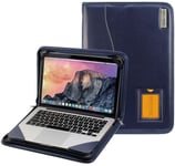 Broonel Blue Leather Case For Lenovo IdeaPad Flex 5 14" 2 in 1 Chromebook