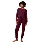 Triumph Women's Comfort Cozy Trouser Pajama Bottom, Deep Burgundy, 18