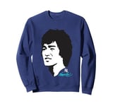 Bruce Lee The Dragon Big Face Black & White Sketch Sweatshirt