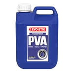 EVO-STIK Wood Glue - Exterior, Weatherproof, Extra Strong, Fast Setting, Suitable For All Wood Types, Colour: Dries Clear, Size: 5L