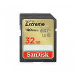 SanDisk 32GB Extreme PLUS 100MB/s UHS-I SDHC Memory Card