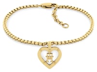 Tommy Hilfiger 2780921 Women's Monogram Hearts Charm Gold- Jewellery