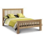 Premium Shaker Style Oak Bed Frame (High Foot End)