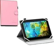 Navitech Pink Faux Leather Case Cover - Compatible With iRULU eXpro X1 7 Inch Quad Core Google Android 4.4 Tablet PC