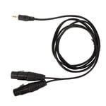 3,5 mm till Dubbel XLR Stereokabel 1,5 Meter Plug and Play 1/8 Tum Hane till Dubbel XLR Hona Y-Splitterkabel för PC Smartphone