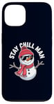 Coque pour iPhone 13 Stay Chill, Man Cool Winter Snowman, Noël