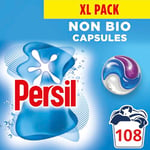 Persil Non Bio 3 in 1 Washing Capsules laundry capsules gentle next to sensitive skin for outstanding stain removal in quick & cold washes 108 washes (3x 36)