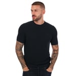 Gant Mens Pique T-Shirt in Navy Linen - Size 2XL