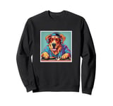 Golden Dog Music DJ Turntables Mixing Vinyl Records Graphic Sweatshirt