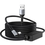 Oculus Quest 2 Link Cable 6M, USB C Cable Braided 90 Degree Signal Booster 5Gbps Data Transfer USB C Link Cable USB C to USB 3.0 cable for Oculus Quest 2, Virtual Reality Headset, Gaming PC