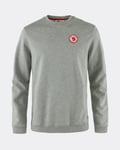 Fjallraven 1960 Logo Badge Mens Sweatshirt - Grey Cotton - Size Medium