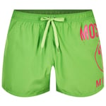 Moschino Mens Large Milano Logo Green Short Swim Shorts - Size X-Large