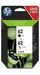 Genuine  HP 62 Multipack  Ink Cartridge N9J71AE For Envy 5540 5541 5546 5640