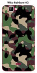 Onozo Coque Wiko Rainbow 4G Design Camouflage 1 Kaki Vert