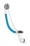 Abrisa 6720 Ensemble valve horizontale baignoire en trop-plein Blanc