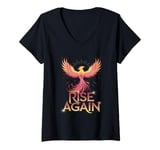 Womens Phoenix Rising: Ignite the Flame Within V-Neck T-Shirt