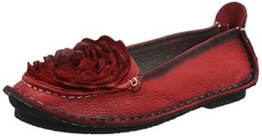 LAURA VITA Femme Viviane Ballet Flat, Rouge, 38 EU