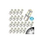 12 v 1156 20 Pack Bright 1156 1141 1003 13-SMD ampoules led blanches pour la lumière de camping-car rv intérieur de voiture