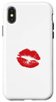 Coque pour iPhone X/XS Rouge à lèvres Mark Kiss