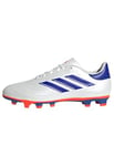 adidas Mixte Copa Pure II Club Football Boots Flexible Ground Chaussures Terrain Ferme, Cloud White/Lucid Blue/Solar Red, 39 1/3 EU