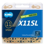 KMC X11SL Ti-N Gold/Black Waxed 118L chain