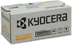 Toner Kyocera TK-5240Y d'origine. Jaune, 3.000 pages ISO 19798, compatible imprimante ECOSYS P5026cdw, M5526cdn